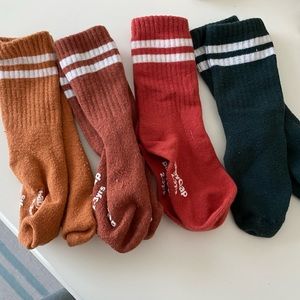 Toddler organic cotton stripe crew socks (4-pack)